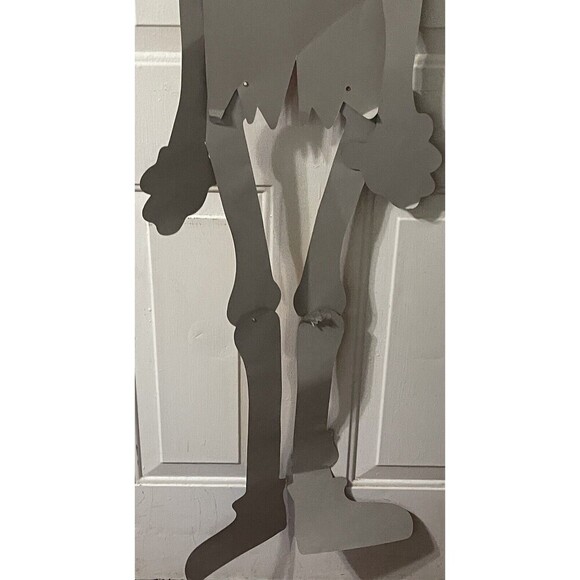 VINTAGE SKELETON JACK O’ LANTERN SPIDERWEB SUIT HALLOWEEN DECORATION DIE CUT 60” - Picture 13 of 13